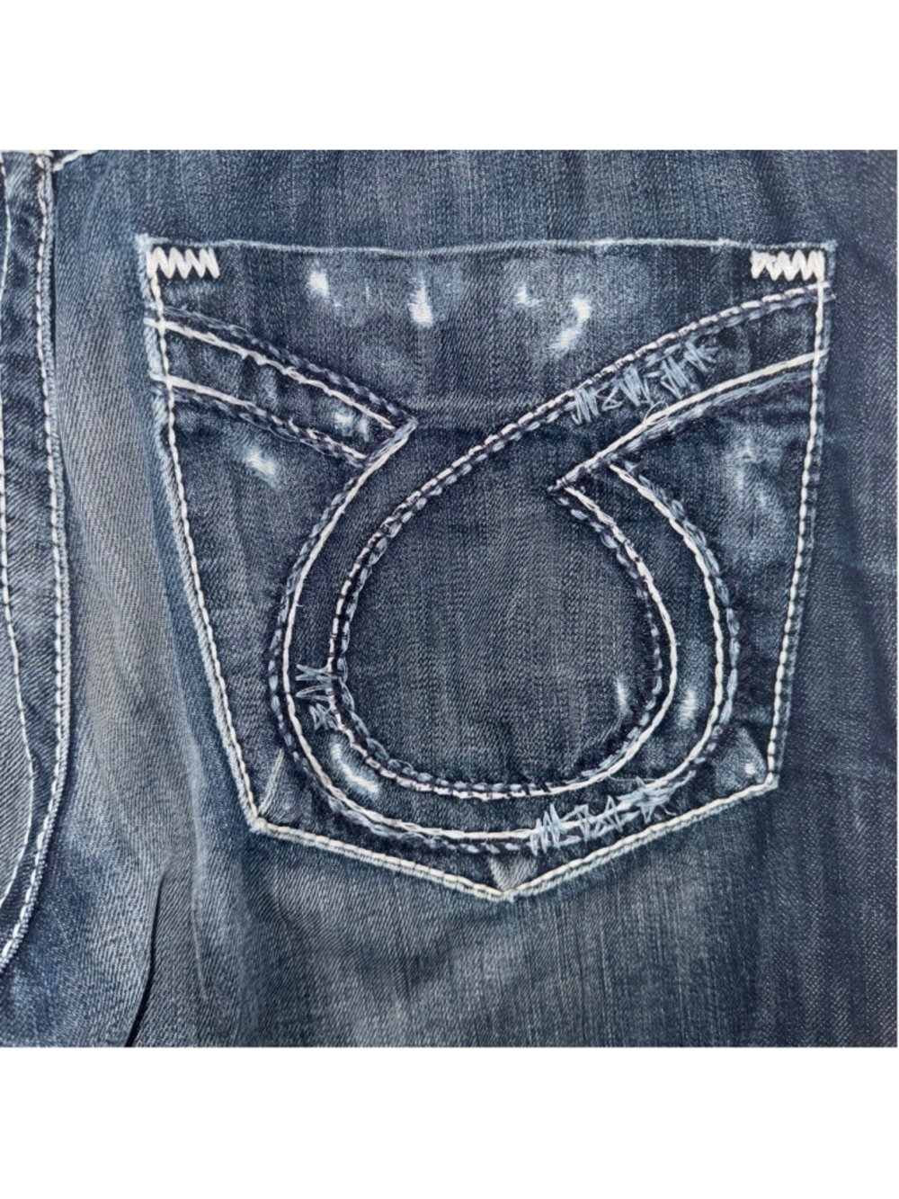 Big Star Pioneer Bootcut Jeans 34R Blue The Legendary Distressed Thick Stitch - Picture 8 of 16